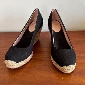 J. Crew Canvas Espadrille Wedges size 9.5